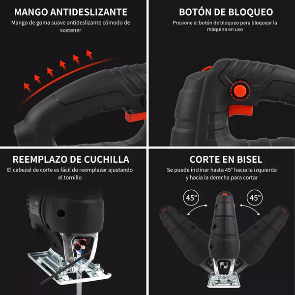Sierra Caladora Eléctrica 6 Velocidades